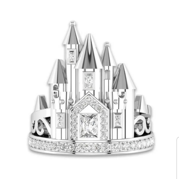 boutique Jewelry - Crystal Castle Ring Size 6